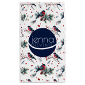 Petit Sac Cadeau Bull-finch & Christmas Berries Motif (Dos)