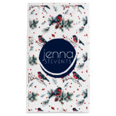 Petit Sac Cadeau Bull-finch & Christmas Berries Motif (Devant)