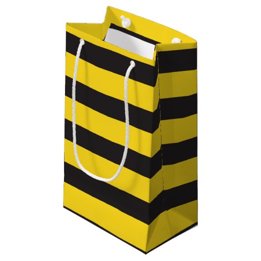Petit Sac Cadeau Bumblebee Black Yellow Horizontal Lines Bumble Bee (Devant Angle)