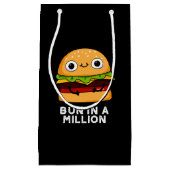 Petit Sac Cadeau Bun Dans Un Million Drôle Burger Pun Dark BG (Devant)