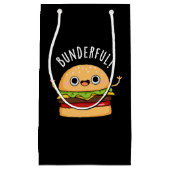 Petit Sac Cadeau Bunderny Burger Bun Pun Pun Dark BG (Devant)