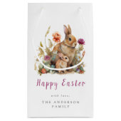 Petit Sac Cadeau Bunnies floraux de Pâques (Dos)