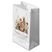 Petit Sac Cadeau Bunnies floraux de Pâques (Devant Angle)