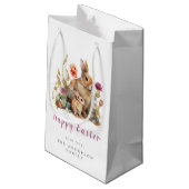 Petit Sac Cadeau Bunnies floraux de Pâques (Dos Angle)