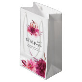 Petit Sac Cadeau Burgundy et Blush Automne Automne Citrouille Anniv (Devant Angle)