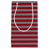 Petit Sac Cadeau Burgundy et Gris de Charbon (Devant)