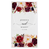 Petit Sac Cadeau Burgundy Marsala Hotel Mariage Cadeau (Dos)