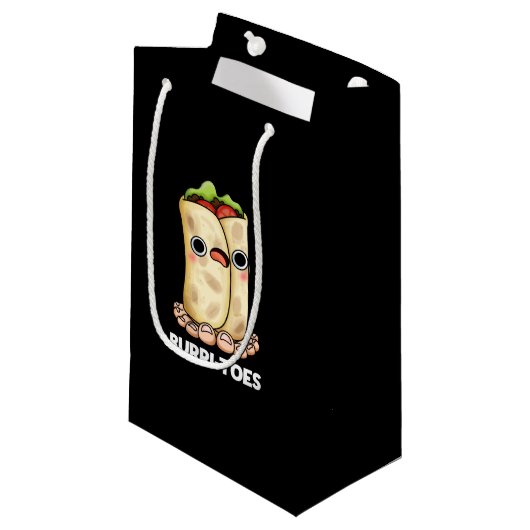 Petit Sac Cadeau Burritoes Funny Burrito Pun Dark BG (Devant Angle)