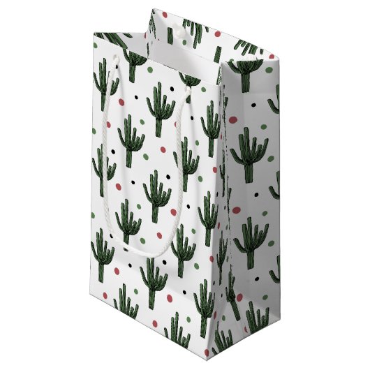 Petit Sac Cadeau Cactus (Devant Angle)