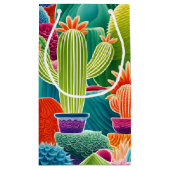Petit Sac Cadeau Cactus en pot abstrait (Dos)