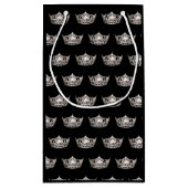 Petit Sac Cadeau Cadeau argenté de couronne de Mlle Amérique (Dos)
