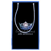 Petit Sac Cadeau Cadeau bleu de 2-Ton de couronne de Mlle Amérique (Devant)