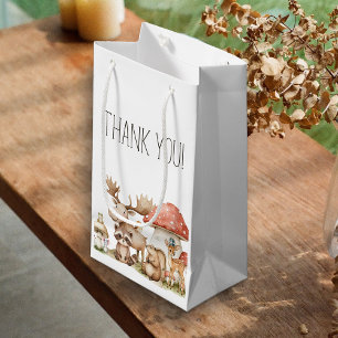 Petit Sac Cadeau Cadeau de Baby Shower Animaux de la Forêt Bohème