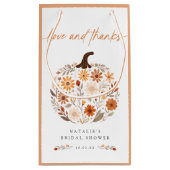 Petit Sac Cadeau Cadeau de mariage floral automnal en forme de citr (Dos)