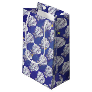 Petit Sac Cadeau Cadeau Eléphant blanc mignon