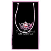 Petit Sac Cadeau Cadeau rose de rose de 2-Ton de couronne de Mlle (Devant)