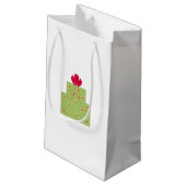 Petit Sac Cadeau Cadeau Vert Moderne (Dos Angle)
