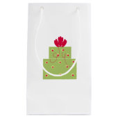Petit Sac Cadeau Cadeau Vert Moderne (Devant)