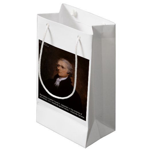 Petit Sac Cadeau Cadeaux Alexander Hamilton (Devant Angle)