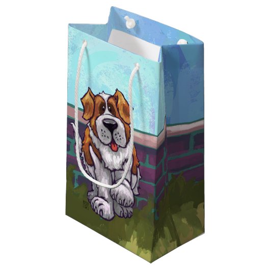 Petit Sac Cadeau Cadeaux et accessoires de St Bernard (Devant Angle)