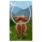 Petit Sac Cadeau Cadeaux et accessoires de vache Highland (Dos)