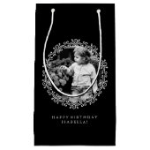 Petit Sac Cadeau Cadre photo personnalisé noir et blanc (Devant)