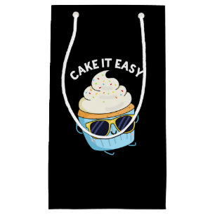 Petit Sac Cadeau Cake It Easy Funky Cupcake Pun Dark BG