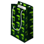 Petit Sac Cadeau Caméléon vert mignon (Devant Angle)