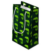 Petit Sac Cadeau Caméléon vert mignon (Dos Angle)