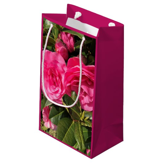 Petit Sac Cadeau Camellia rose (Dos Angle)