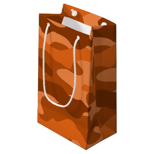 Petit Sac Cadeau Camo Monocolor Espagnol Orange (Devant Angle)