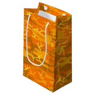 Petit Sac Cadeau Camo orange