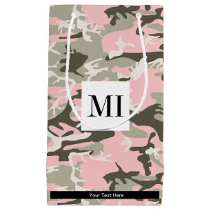 Petit Sac Cadeau Camo rose et vert, Camouflage, Militaire, Armée