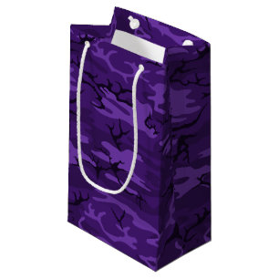 Petit Sac Cadeau Camo violet foncé