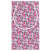 Petit Sac Cadeau Camouflage animal Silhouette rose (Dos)