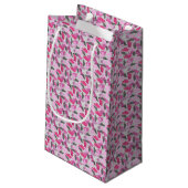Petit Sac Cadeau Camouflage animal Silhouette rose (Dos Angle)