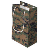 Petit Sac Cadeau Camouflage en bois (numérique) (Dos Angle)