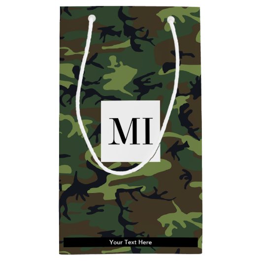 Petit Sac Cadeau Camouflage vert, Armée (Dos)