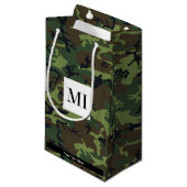 Petit Sac Cadeau Camouflage vert, Armée (Devant Angle)