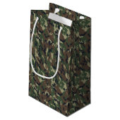 Petit Sac Cadeau Camouflage Woodland Arrière - plan militaire (Dos Angle)