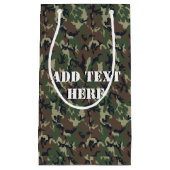 Petit Sac Cadeau Camouflage Woodland Arrière - plan militaire (Devant)