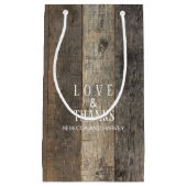 Petit Sac Cadeau campagne rustique boisé grange mariage (Devant)