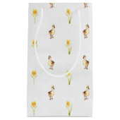 Petit Sac Cadeau Canards et jonquilles au printemps (Devant)