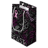 Petit Sac Cadeau Cancer du sein Sensibilisation Mot Cloud ID261 (Dos Angle)