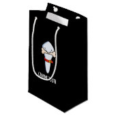 Petit Sac Cadeau Canine Tooth Funny Dental Pun Dark BG (Devant Angle)