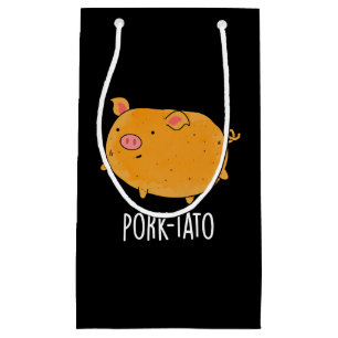 Petit Sac Cadeau Canon de pomme de terre de porc amusant BG foncé