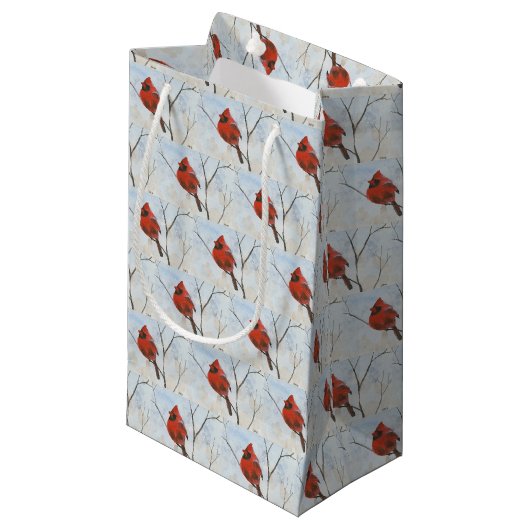 Petit Sac Cadeau Cardinal (Devant Angle)