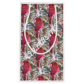 Petit Sac Cadeau Cardinal rouge de NOËL (Devant)