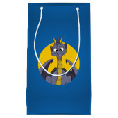 Petit Sac Cadeau Caricature de dragon violet (Devant)