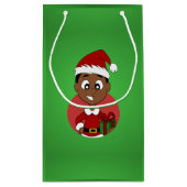 Petit Sac Cadeau Caricature de Noël (Dos)